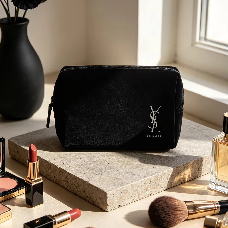 Ysl Beauty Makeup - YSL의 가방 블랙 프린트 화장품 보관