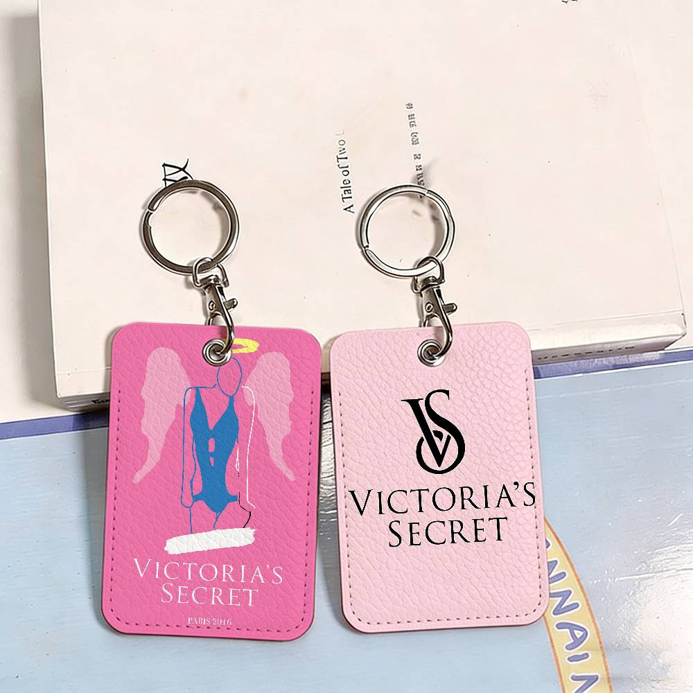 Beauty Makeup Louis Vuitton - V-Victoria-logo-S-Secret 직사각형 열쇠고리 카드 홀더, 배지