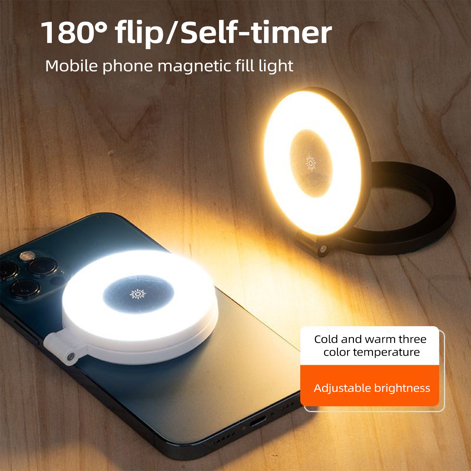 Led Ring Light - 스마트폰 마그네틱 셀카 링 라이트, 아이폰