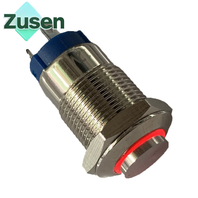 Led Ring Light - Zusen 12mm 금속 하이 헤드 푸시