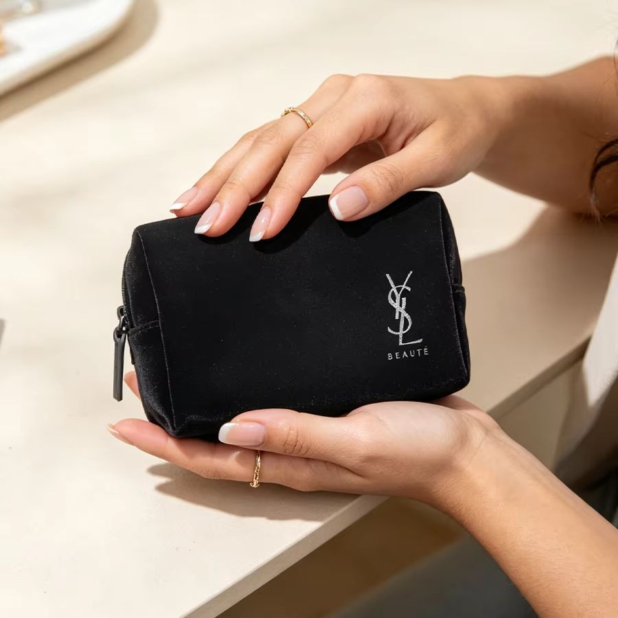 YSL의 가방 블랙 프린트 화장품 보관 가방 럭셔리 다 - Ysl Beauty Makeup 리뷰 및 가격