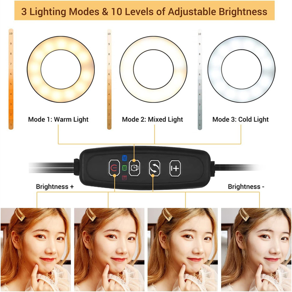 셀카 링 라이트가 있는 범용 플렉시블 휴대폰 거치대,  - Led Ring Light 리뷰 및 가격