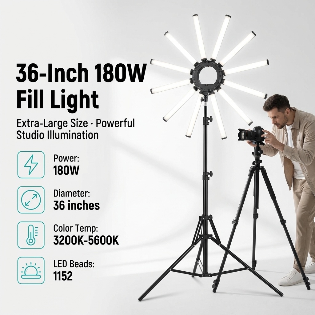12암 멀티 튜브 사진 조명 키트 180W 대형 LED - Led Ring Light 리뷰 및 가격