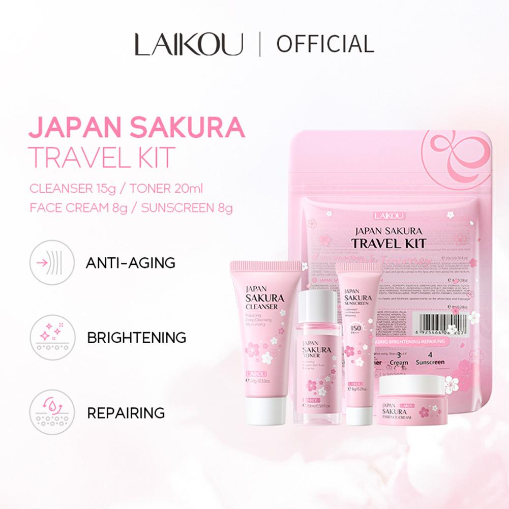 사쿠라 스킨 케어 세트 페이셜 클렌저, 세럼, 토너,  - Makeup And Beauty 리뷰 및 가격