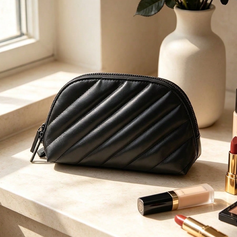 YSL의 가방 블랙 퀼팅 가죽 쉘 화장품 가방, 탈부착 - Ysl Beauty Makeup 리뷰 및 가격