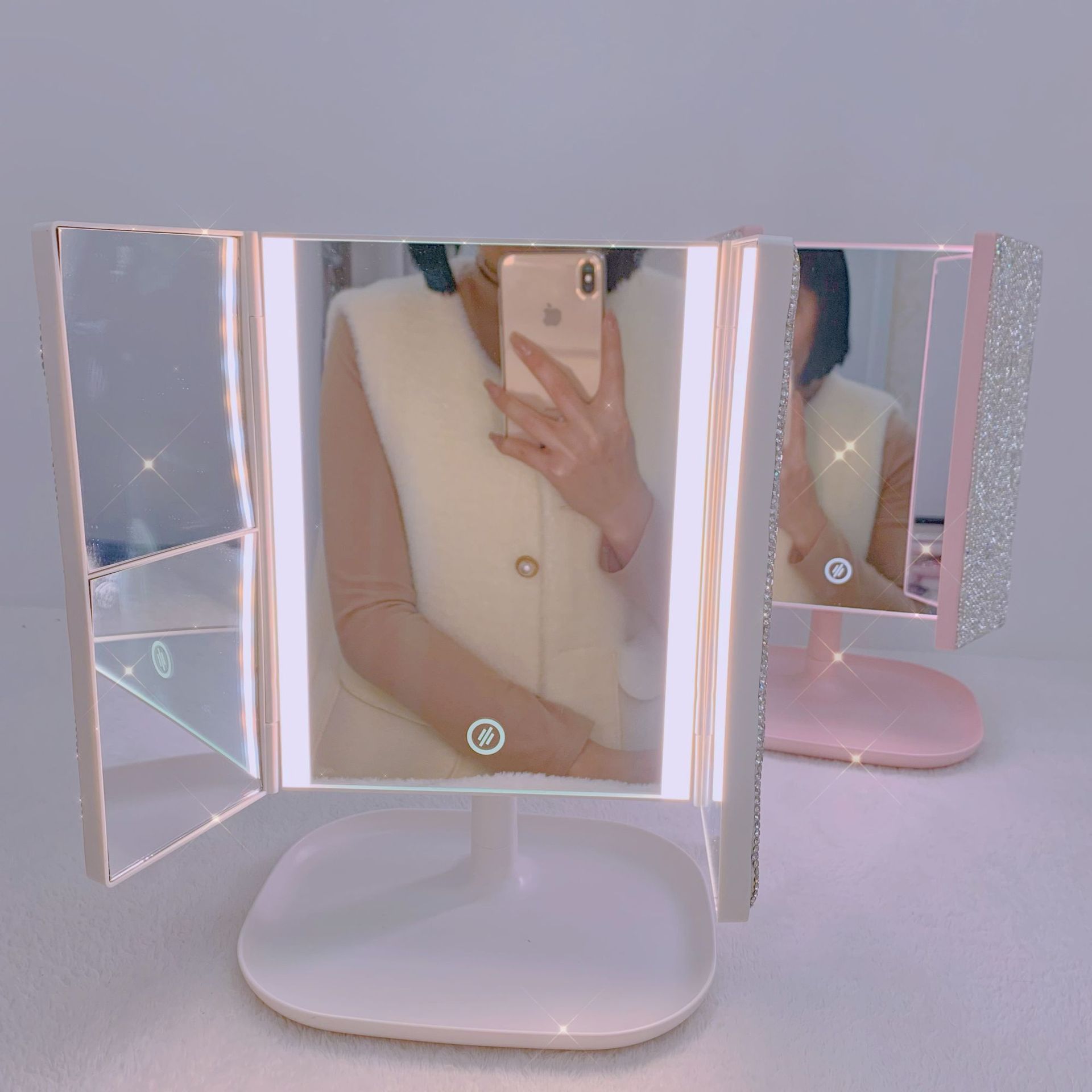 Trifold LED 메이크업 거울 뷰티 조명 휴대용  - Beauty Forever Makeup 리뷰 및 가격